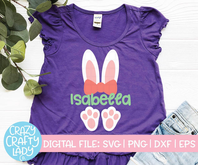 Girl Bunny Ears & Feet | Easter SVG Cut File SVG Crazy Crafty Lady Co. 