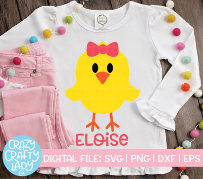 Girl Chick | Easter SVG Cut File SVG Crazy Crafty Lady Co. 