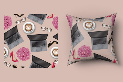 Girl clipart scene creator. posters, cards, pattern, quotes Sublimation Yustaf Art Store 