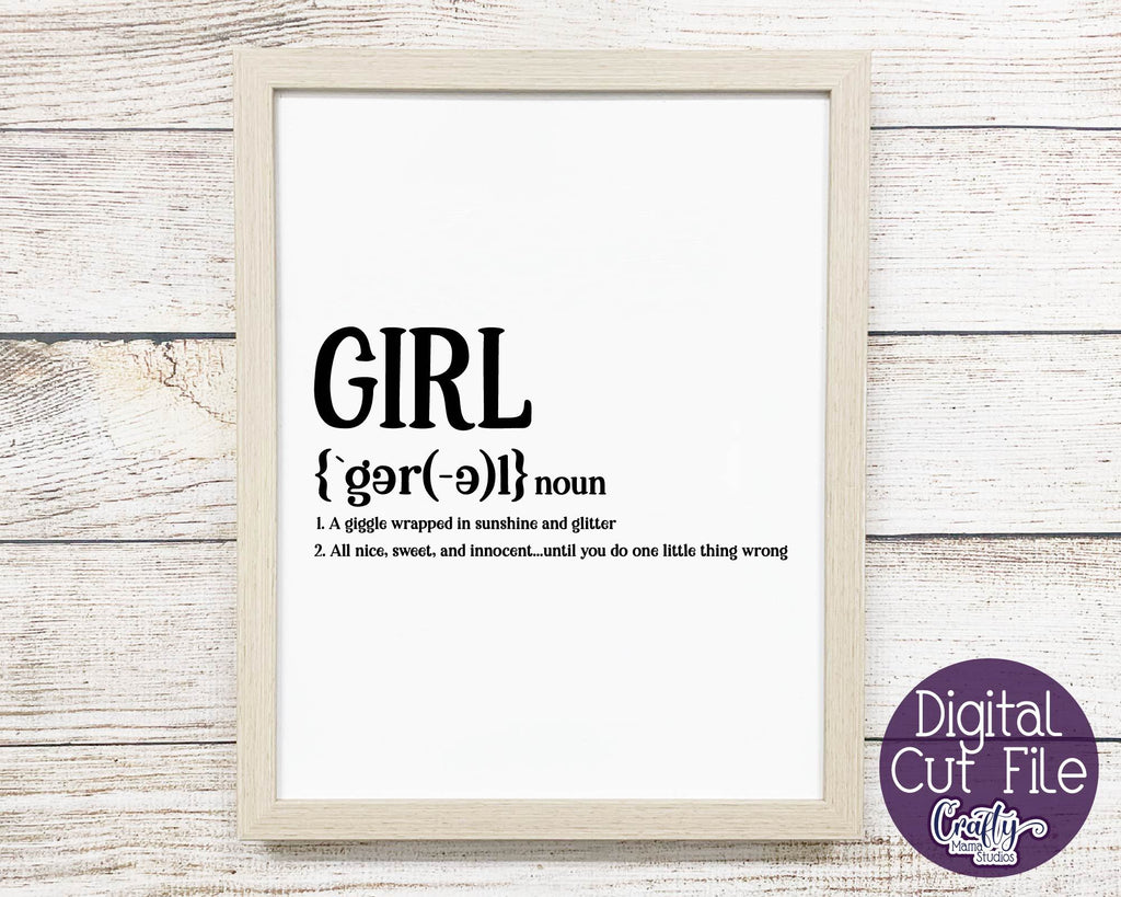 Girl Definition - Daughter Definition SVG - Funny Family Svg - So Fontsy