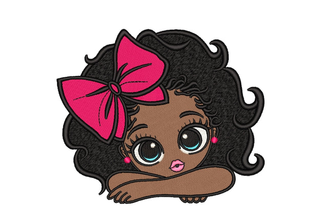 Girl Embroidery Design, 3 sizes Embroidery/Applique DESIGNS Nino Nadaraia 