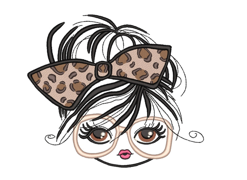 Girl Embroidery Design, 3 sizes Embroidery/Applique DESIGNS Nino Nadaraia 