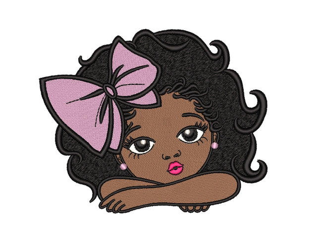 Girl Embroidery Design, 4 sizes Embroidery/Applique DESIGNS Nino Nadaraia 