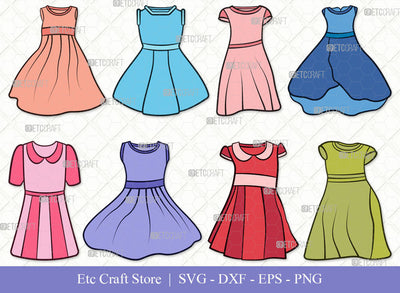 Girl Frock SVG, Frock Clipart, Baby Frock Svg, Frock Svg, Baby Dress Svg, Girl Dress Svg, Dress Svg, Designer Dress Svg, Girl Frock Bundle SVG ETC Craft 