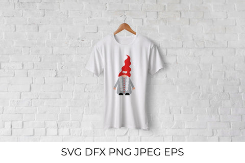 Girl gnome. Cartoon Nordic gnomie. SVG LaBelezoka 