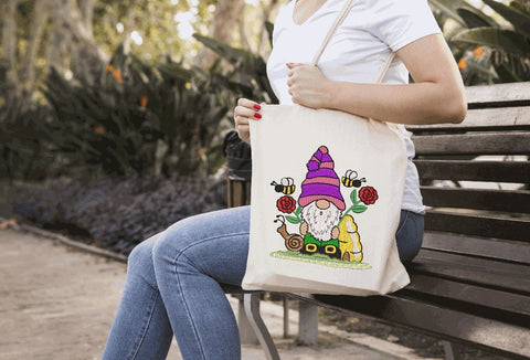 Girl Gnome with 2 roses Machine Embroidery Design Embroidery/Applique DESIGNS Angie 