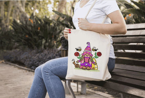 Girl Gnome with 2 roses Machine Embroidery Design Embroidery/Applique DESIGNS Angie 