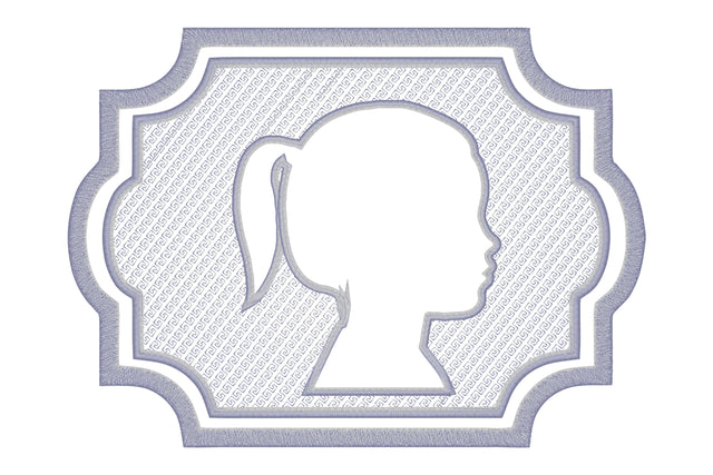 Girl headembossed machine embroidery digital download Embroidery/Applique DESIGNS embroidery-workshop 