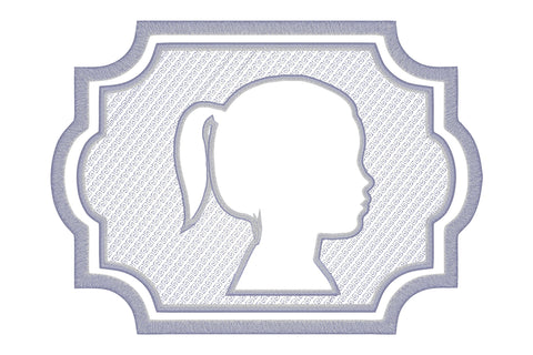 Girl headembossed machine embroidery digital download Embroidery/Applique DESIGNS embroidery-workshop 