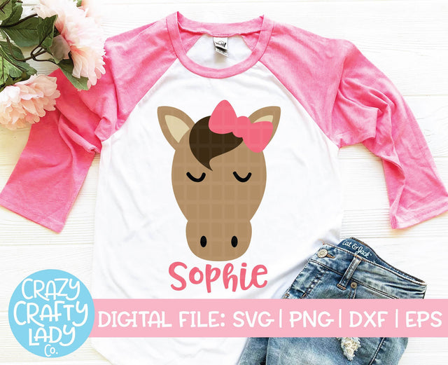 Girl Horse | Farm Animal SVG Cut File SVG Crazy Crafty Lady Co. 