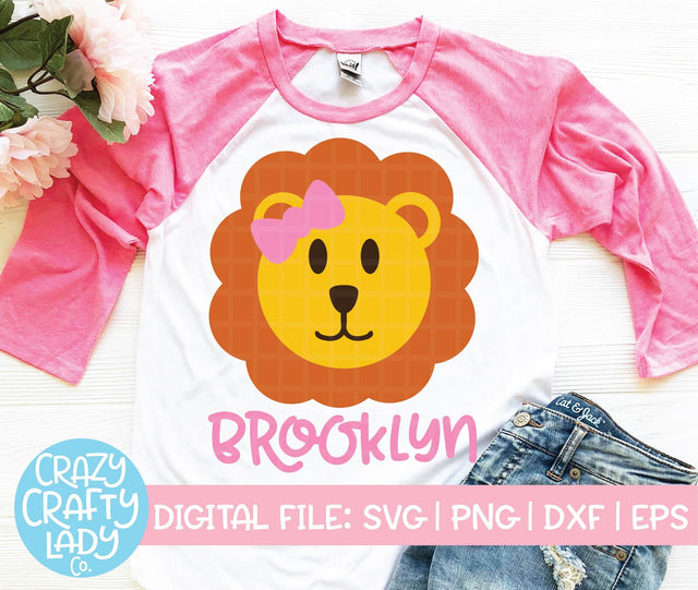 Girl Lion | Jungle Animal SVG Cut File SVG Crazy Crafty Lady Co. 