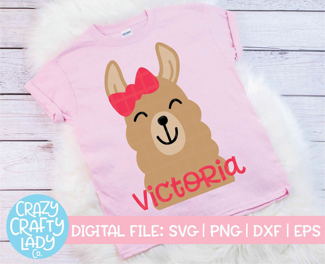 Girl Llama | SVG Cut File SVG Crazy Crafty Lady Co. 