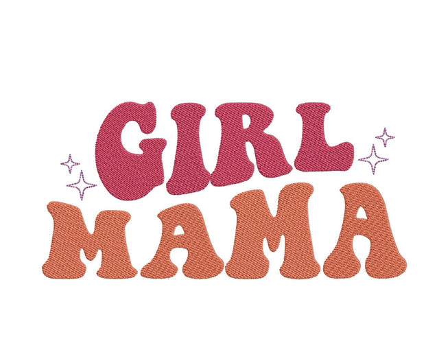 Girl Mama Embroidery Design, Mother Embroidery File, Blessed Mom Design, Mom Life Embroidery Design, 3 sizes, Instant Download Embroidery/Applique DESIGNS Nino Nadaraia 