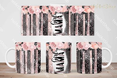 Girl Mama Mug Png, 11Oz Mug Sublimation Sublimation _HelArtShop_ 