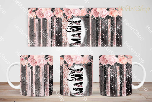 Girl Mama Mug Png, 11Oz Mug Sublimation Sublimation _HelArtShop_ 