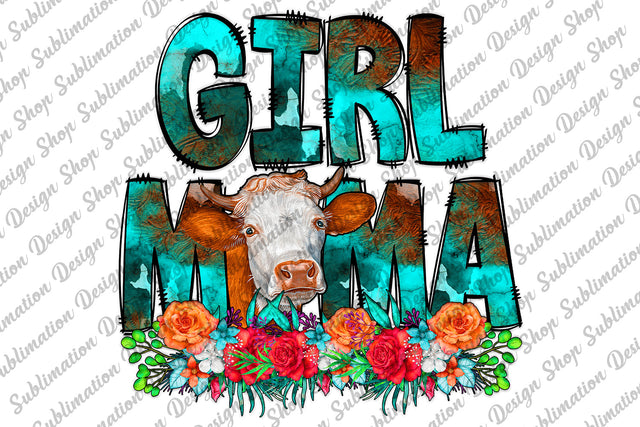 Girl Mama Png, Western Png, Cow Png, Mama Png, Cow Mama Png, Floral Mama Png, Cowhide Png, Sublimation Designs Download, Digital Download Sublimation SublimationDesignShop 