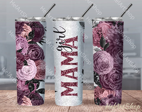 Girl Mama Tumbler PNG | Sublimation SKINNY TUMBLER 20oz Sublimation _HelArtShop_ 