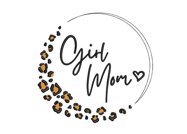 Girl Mom Embroidery Design, 4 sizes, Instant Download Embroidery/Applique DESIGNS Nino Nadaraia 