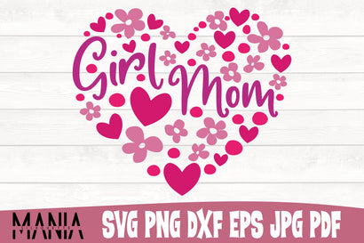 Girl Mom Heart svg cut file SVG GraphicMania 