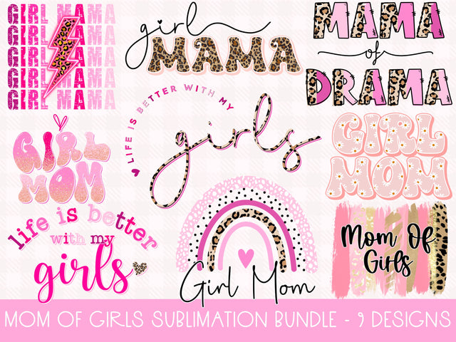 Girl Mom PNG Sublimation Bundle Sublimation The Wild Daisy 