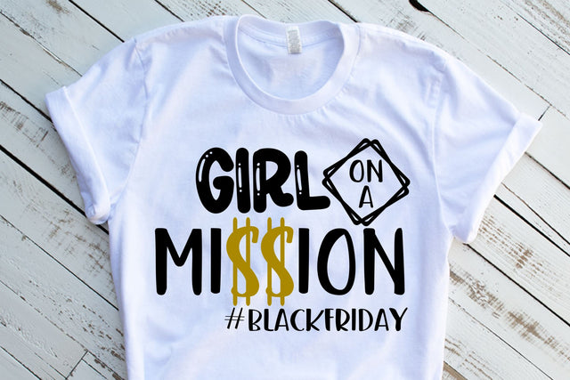 Girl On A Mission Black Friday Svg, Png, Dxf SVG RedFoxDesignsUS 