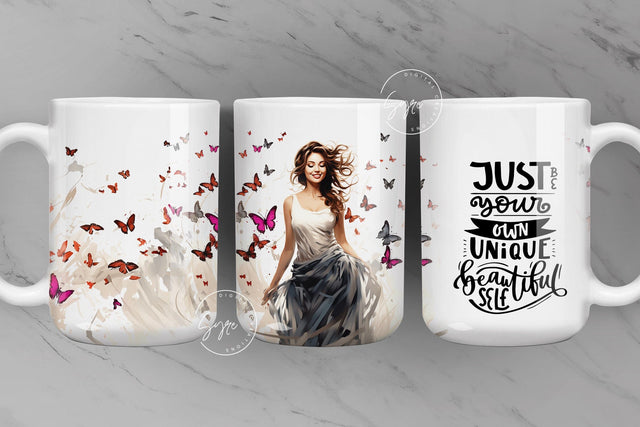 Girl Power Motivation Mug, Self Love Mug, Feminist Mug Png, Positive Affirmation Mug Wrap, 11 & 15 Oz Mug Press Sublimation, Digital File Sublimation Syre Digital Creations 