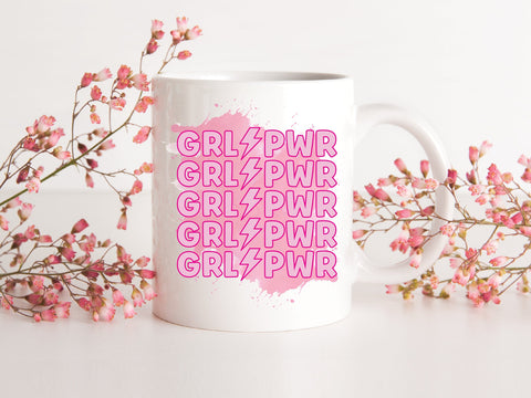 Girl Power PNG Sublimation Caffeinated SVGs 
