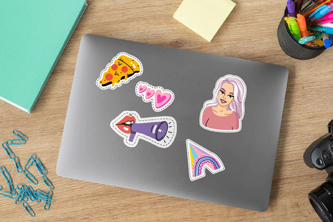 Girl Power Printable PNG Stickers | Women Equality Bundle Sublimation OrangeBrushStudio 