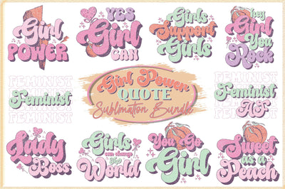 Girl Power Quote Sublimation Bundle Sublimation Jagonath Roy 