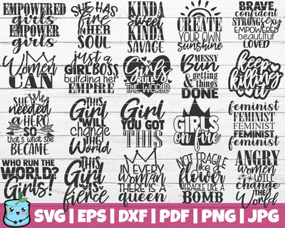 Girl Power SVG Bundle SVG MintyMarshmallows 