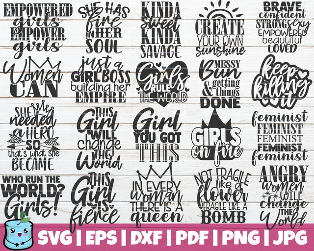 Girl Power SVG Bundle SVG MintyMarshmallows 