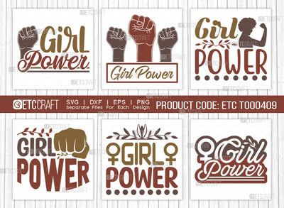 Girl Power SVG Bundle, Womens Day Svg, Lady Boss, Strong Women, International Womens Day, Womens Day Quote, ETC T00409 SVG ETC Craft 