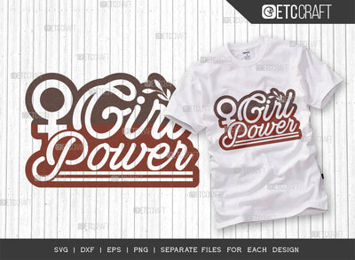 Girl Power SVG Cut File, Womens Day Svg, Lady Boss, Strong Women, International Womens Day, Womens Day Quote, ETC T00409 SVG ETC Craft 