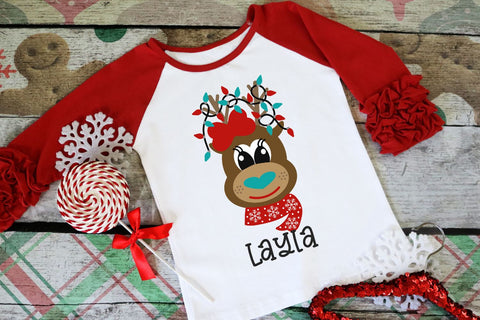Girl Reindeer SVG Morgan Day Designs 