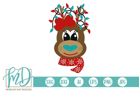 Girl Reindeer SVG Morgan Day Designs 