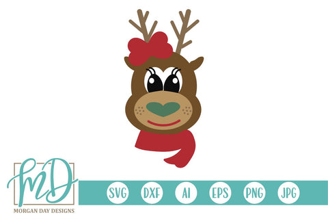 Girl Reindeer SVG Morgan Day Designs 