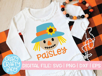 Girl Scarecrow | Fall SVG Cut File SVG Crazy Crafty Lady Co. 