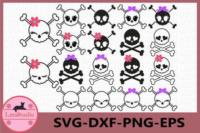 Girl Skulls Svg SVG Lerastudio 