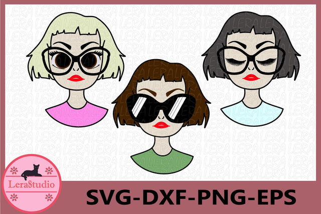 Girl SVG, Girl Face Svg, Girl Silhouette SVG Lerastudio 