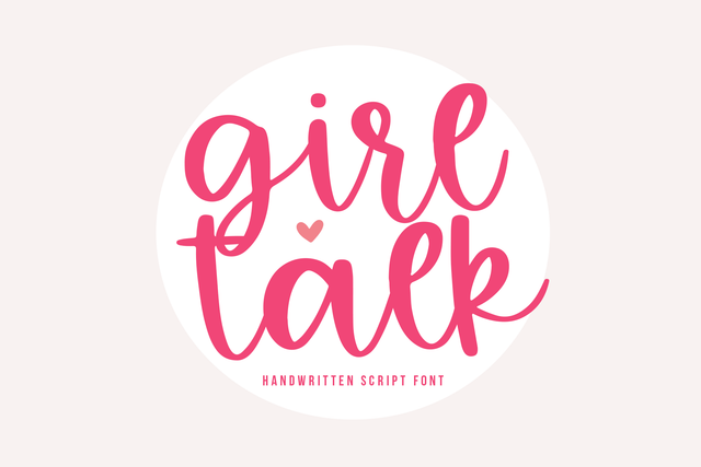 Girl Talk - Handwritten Script Font Font KA Designs 