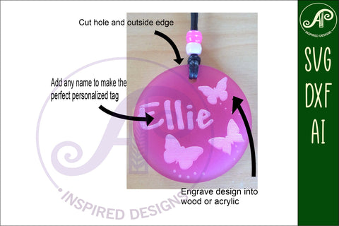 Girl theme set C keychain DIGITAL SVG 6 personalized SVG APInspireddesigns 