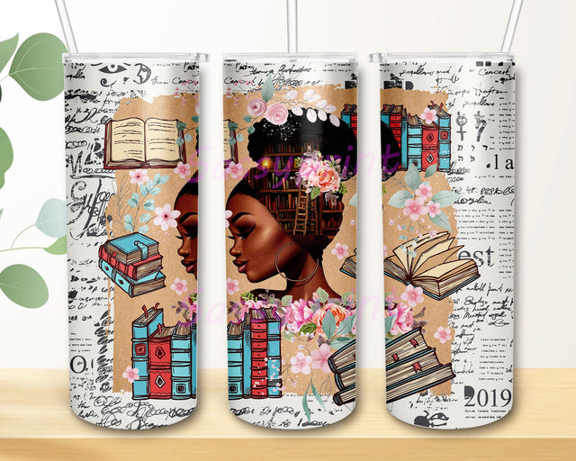 Girl Who Likes To Read 20 oz Skinny Tumbler, Digital Download, Sublimation Design Sublimation sassyprint 