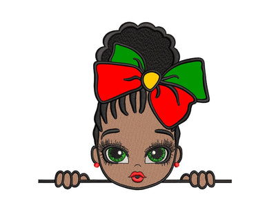 Girl with a Bow Applique Embroidery Design, 3 sizes, Instant download Embroidery/Applique DESIGNS Nino Nadaraia 