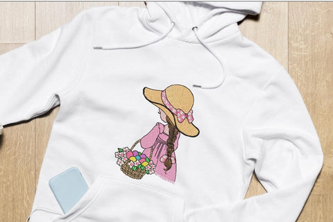 Girl with Easter eggs Embroidery/Applique DESIGNS ArtEMByNatalia 
