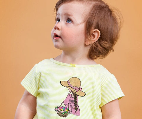 Girl with Easter eggs Embroidery/Applique DESIGNS ArtEMByNatalia 