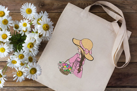 Girl with Easter eggs Embroidery/Applique DESIGNS ArtEMByNatalia 