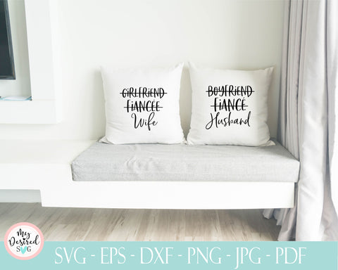 Girlfriend Fiancee Wife svg, Bundle, Matching Couples, Engagement Shirt, Hubby Svg, Wifey svg, husband shirt, Groom svg, SVG Design SVG MyDesiredSVG 