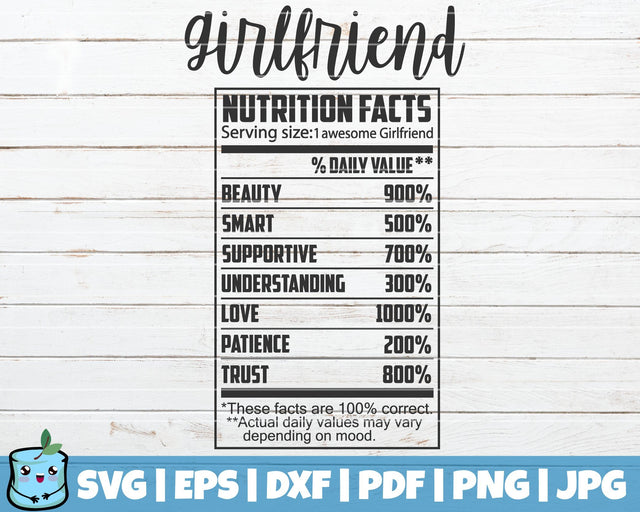 Girlfriend Nutrition Facts SVG MintyMarshmallows 