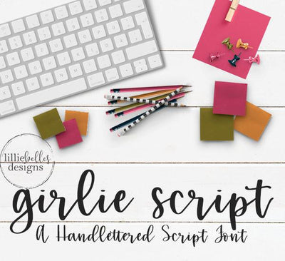 girlie script Font lillie belles designs