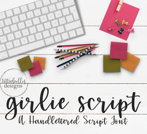 girlie script Font lillie belles designs